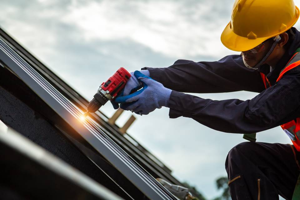 Commercial Roof Repair, ABR Construction, Bubbles, Sagging, Water Stains, Clogged Gutters, near Nicholasville, Kentucky (KY)