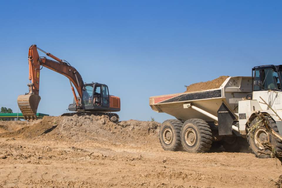 A Commercial Excavation in progress near Nicholasville, Kentucky (KY)